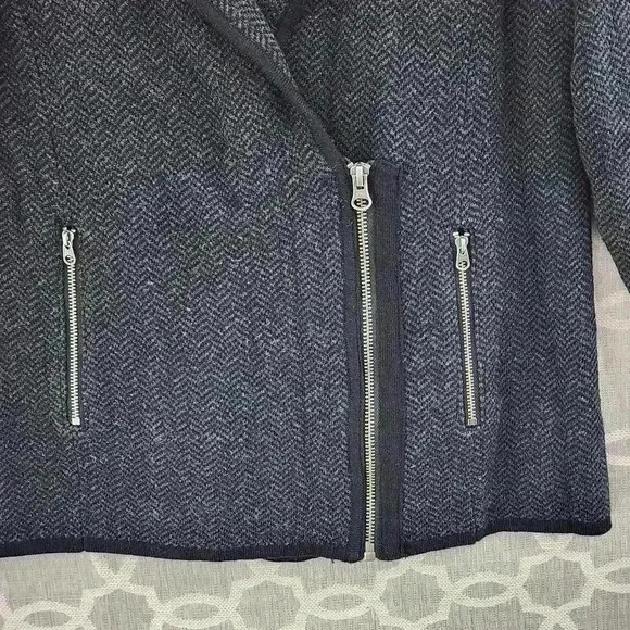 Tahari Extrafine Merino wool Half Zip Women's Blazer S - Picture 3 of 9